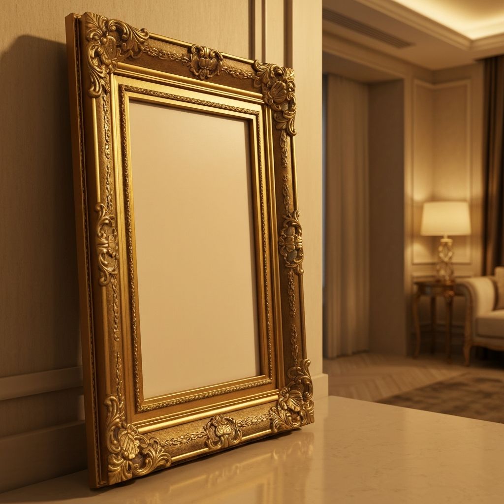 Ornate gold picture frame