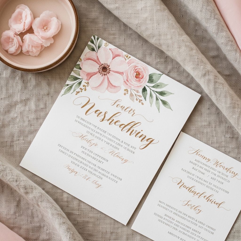 Floral wedding invitation